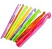 Luxbon 9 Sizes Multi-Coloured Acrylic Plastic Crochet Hooks Needles Set 3mm-12mm Crocheting Starter Pack