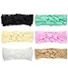 Iversan Baby Girl's Elastic Hair Hoops Headbands 6-pcs.(white,cream,black,tan,pink,light teal