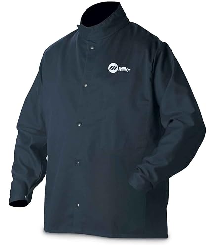 MILLER 244755 WELDING JACKET, 9oz. Flame-retardant cotton XXXL