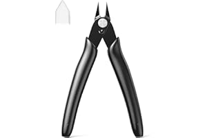 BOENFU BF-170 Precision Wire Cutter Jewelry Zip Tie Cutters Flush Cutters Nippers Small Side Cutting Pliers for 3D Print, Pla