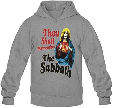 Nesoul Men's Black Sabbath Thou shall remember the Sabbath Sweater Hoody Dark Grey L