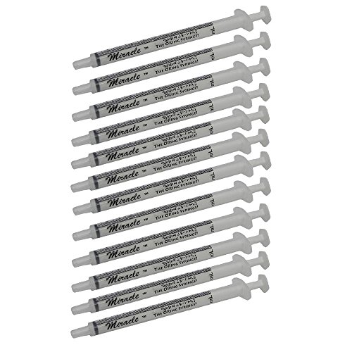 Miracle 1cc Slip Tip O-Ring Hand Feeding Syringe (12 Pack)
