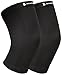 Knee Compression Sleeves (1 pair) By FitXpert - Crossfit Knee Brace, Knee Support and Pain Relief in Weight Lifting, Knee Sleeves for Both Men & Women