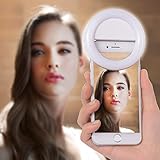 Atill Selfie Ring Light, 36 Highlight LED Rechargeable Selfie Ring Flash Fill Light Camera Photography for iPhone 7/6S/6/SE/7 PLus/iPad/Samsung and Other SmartPhones