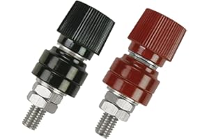 Orifort Copper Remote Battery Binding Post Junction Post Block, Battery Terminal Distribution Stud Connector Terminals (5/16", 1 Pair)