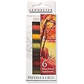SENNELIER Extra-Soft French Pastel for Professional Artists, Autumn inspired Half Pastel Set of 6