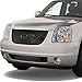 Compatible with 07-12 GMC Yukon ABS Plastic Round Mesh Style Front Upper+Lower Grille (Black) - GMT900