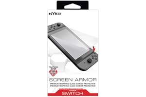 Nyko | Screen Armor - 9H Tempered Glass Top of the Line Protection Against Scratches and Damage Screen Protector with Rounded Edges for Nintendo Switch