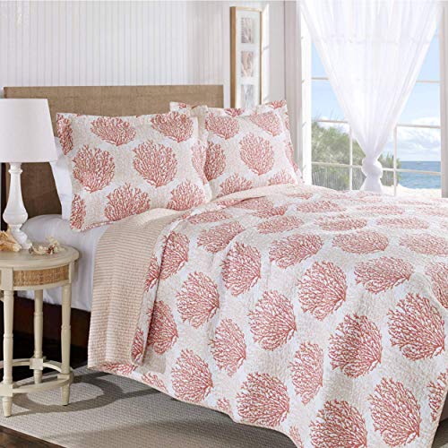 Laura-Ashley-Coral-Coast-Collection-Quilt-Set-Ultra-Soft-All-Season-Bedding-Reversible-Stylish-Coverlet-with-Matching-Shams-King Laura Ashley | Coral Coast Collection | Quilt Set-Ultra Soft All Season Bedding, Reversible Stylish Coverlet with…