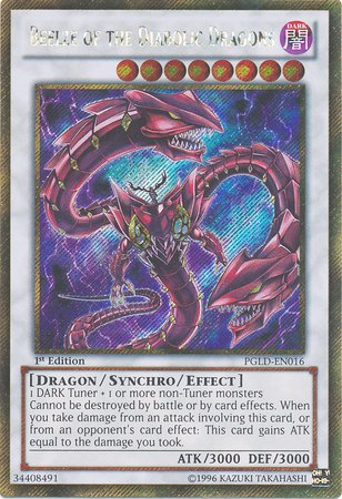 Yu-Gi-Oh! - Beelze of the Diabolic Dragons (PGLD-EN016) - Premium Gold - 1st Edition - Gold Secret Rare