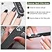 Qivange Nail Files Black Washable Emery Board Nail File and Buffer Set 80/100,120/150,180/240,320/600/3000 Grit 10 Pcs Nail Files and Buffers for Acrylic Natural Nails