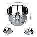 Ubelly Motorcycle Goggles With Detachable Mask,Motocross goggles Mask Airsoft Safety Goggles Mask UV400 Protection,Cool Helmet Glasses