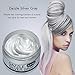 Temporary Silver Grey Hair Color Wax, Y.F.M Men Temporary Disposable Hair Mud Cream, Fresh and Natural Hairstyle Wax, Hairstyle Pomades for Party, Cosplay, Nightclub, Masquerade, Halloween 4.23.oz