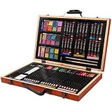 Darice 80-Piece Deluxe Art Set – Art Supplies for Drawing, Painting and More in a Compact, Portable Case - Makes a Great Gift for Beginner and Serious Artists