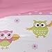 Comfort Spaces Kid 3 Piece Twin XL Comforter Cute Owl Animal Flowers Poka Dot Striped Design Decor Boys Girls All Season Down Alternative Bedspread Set, Pink