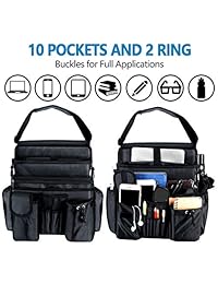 Lazy tribe   Organizador de oficina para coche, asiento delantero, 1680D, resistente al agua, asiento de viajero, asiento delantero trasero, organizador de archivos, para todos los vehículos, camiones, SUV, RV