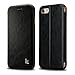 JISONCASE iPhone 7 Case Cover, iPhone 8 Vintage PU Leather Stand Case Magnetic Flip Book Design Phone Cover for iPhone 7/iPhone 8 Black JS-IP7-06M10