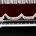 Andoer 88-key Electronic Piano Keyboard Cover Pleuche Fastener Tape Decorated with Fringes Beautifulz (Red)