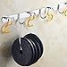 Exttlliy 304 Stainless Steel Broom Holder Organizer Multifunctional S-Style Wall Mount Mop Storage Hanger Racks (4 Positions Hooks)