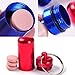Set of 9 Aluminum Metal Pill Box Case with Keychain - Outdoor Medicine Bottle Key Ring Small First Aid Holder Pill Container