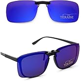 TERAISE Polarized Clip on Sunglasses Over Prescription Glasses Anti-Glare UV400 for Men Women Driving Travelling Outdoor