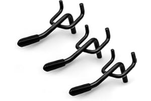 Suntree 2 Inch Black Pegboard Hooks Heavy Duty, Peg Board Organizer Accessories 36-Piece Set, Tool Hangers for 1/4" Pegboard 