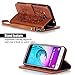 Galaxy J3 (2016) Case, Galaxy Amp Prime Case, Galaxy Express Prime Case, Galaxy Sol Case, JanCalm [Wrist Strap] Premium PU Leather [Multi Card/Cash Slots] Stand Flip Cover with Pen (Brown)