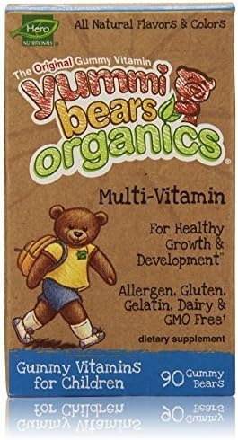 Yummi Bears Organics Multi-Vitamin for kids, 90 Gummy Bears by Yummi Bears Organics