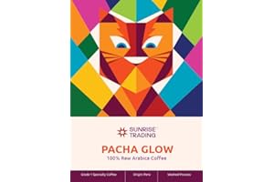 Sunrise Trading Pacha Glow Unroasted Peruvian Coffee Beans - 80 oz (5 lbs) - Specialty Grade Micro-Lot, Washed Process