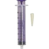 Generic 60cc ENFit Syringe - Flattop W/Trans Connection - Enteral / Oral 60Ml Feeding Irrigation Syringe - Transition Tip included 12 pack, transparent