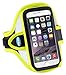 Armband Compatible with iPhone 8 7 6s 6 (NOT Plus) - for Running & Working Out - Sweat-Resistant - Fits iPhone 5 5s 5c SE with OtterBox Commuter [Yellow]