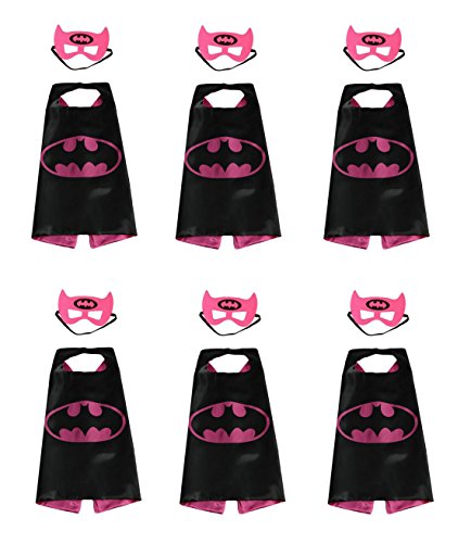 Rush Dance Kids Children’s Deluxe Comics Super Hero CAPE & MASK PARTY 6 Pack