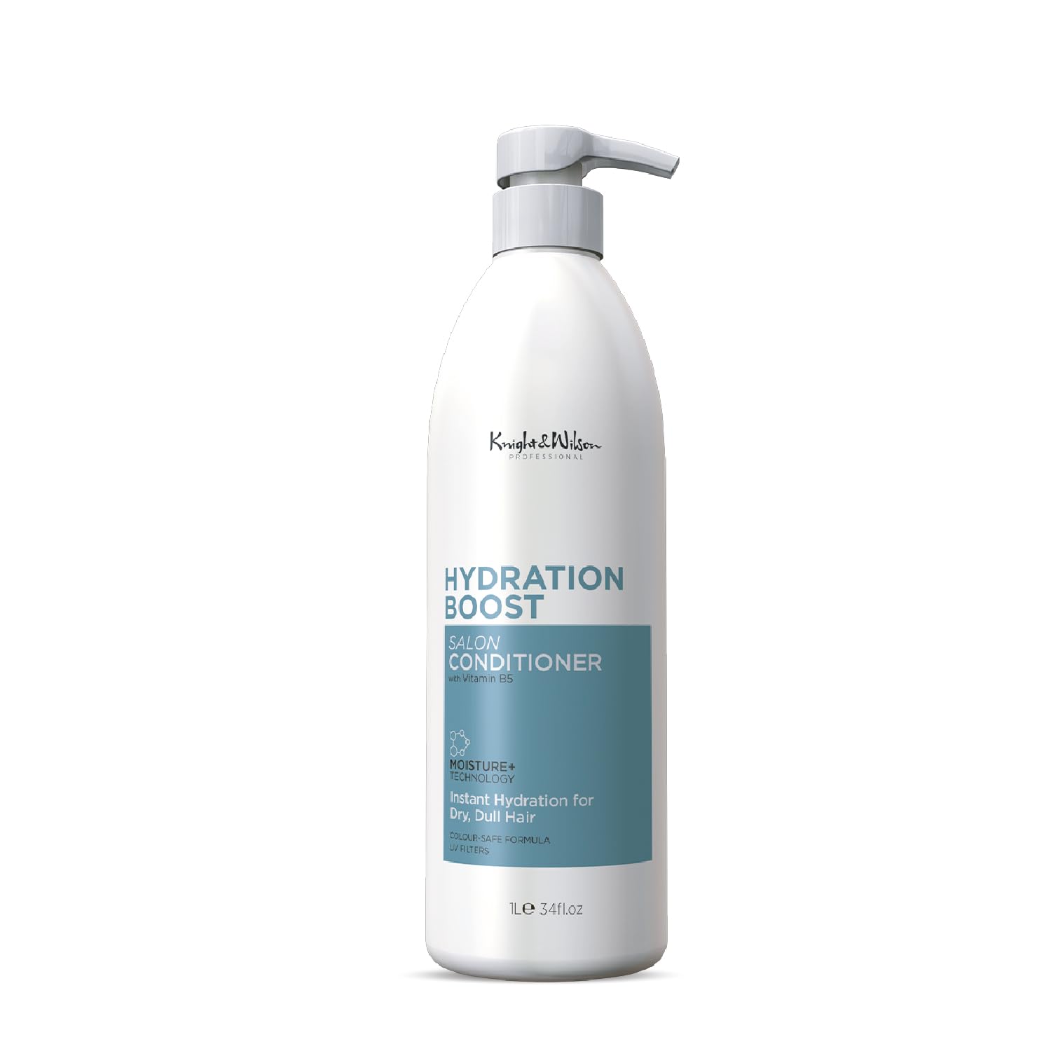 Knight & Wilson Salon Size Professional Hydration Boost Conditioner 1000ml. Moisturizing & Hydrating Conditioner for Dry Hair & Scalp with Vitamin B5