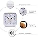 Pluteck Non Ticking Analog Alarm Clock with Nightlight and Snooze/Ascending Sound Alarm/Simple to Set Clocks, Battery Powered, Small, White