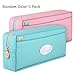 SAMAZ Students Super Large Capacity Canvas Pencil Case Pen Bag Pouch Stationary Case Makeup Cosmetic Bag (Random Color-1 Pack)