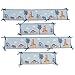 Bedtime Originals Two by Two Noah's Ark 4 Piece Crib Bumper, Blue/Gray