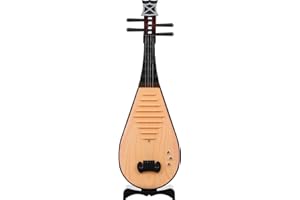 Abaodam Simulation Chinese Lute Model Vintage Instrument Decor for Home Party Photo Prop Ancient Style Decoration 19.3 Inch M