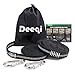 DEEQI Adjustable Tree Straps, 100% No Stretch Eco-friendly XL Hammock Straps for tree, 12 Feet, 40 Loops, 2000+ LBS Suspension System Kit for Camping, Hiking or Backyard - Set of 2 with 2 Carabiners
