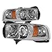 AKKON - For Dodge Ram 1500/2500/3500 Pickup Smoke Halo Ring LED Projector Replacement Headlights Left/Right