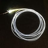 3mm 5meters/16ft PMMA Optic Fiber Cable Side Glow With 12V 1.5W LED Aluminum Illuminator Light Source For Home Car DIY (White)