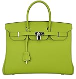 Ainifeel Women's Padlock Handbags Purses with Silver Hardware