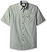 Wrangler Authentics Men’s Big & Tall Short Sleeve Utility Shirt, Grape Leaf Micro Check, L, Grape Leaf Micro Check, L