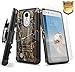 LG Fortune Case, Aristo/Phoenix 3 /Rebel 2 LTE/Risio 2 /K8 2017 /K4 2017, NageBee Built-in Kickstand Full-Body Shockproof Armor Belt Clip Holster Case w/[Tempered Glass Screen Protector] -Camo