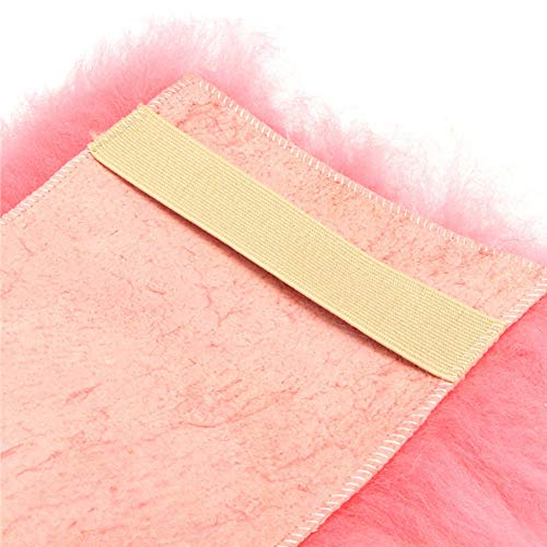 Auto Center Console Fluffy Cover Armrest Pad Warm Winter Plush Arm Rest Seat Box Cushion Cover Protector Faux Fur for Universal Car Vehicle(Pink)