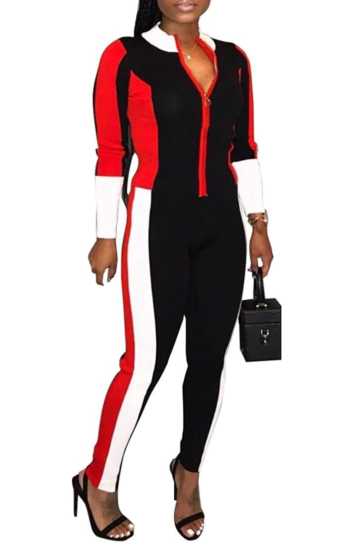 striped bodycon jumpsuit