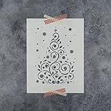 Christmas Tree Stencil - Laser Cut Reusable Template - Perfect for Christmas Stencil Crafts