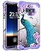 PIXIU Galaxy Note 9 case, Unique Pattern Heavy Duty Shockproof 3 in 1 hybird Rubber stury Full Body Protective case Cover Galaxy Note 9 2018 Released Peacock