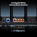 TP-Link Archer BE400 BE6500 WiFi 7 Router 6.5Gbps 2.5Gbps WAN/LAN Mesh view 4