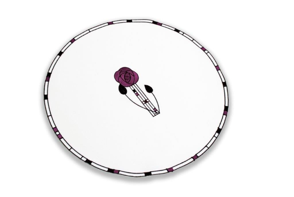 Doiles (large) in a Mackintosh Rose Design (mauve)