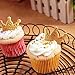 Yatim 100 Pcs Gold Glitter Crown Card Cake Cupcake Toppers Birthday Wedding Party Picks Baby Bridal Shower Decoration Card